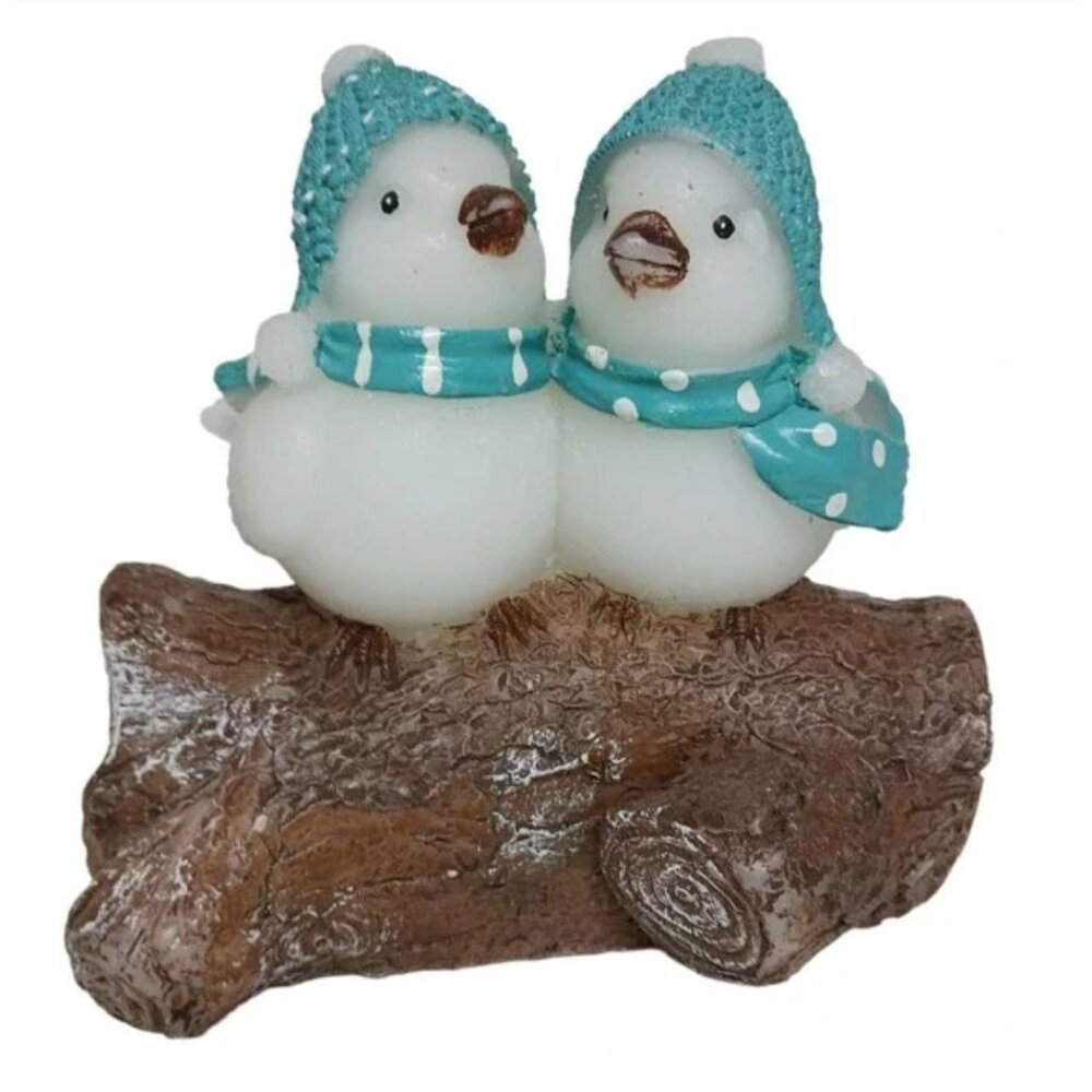 Home Reflections Christmas Winter Bird Flameless Luminary Wax Candle
